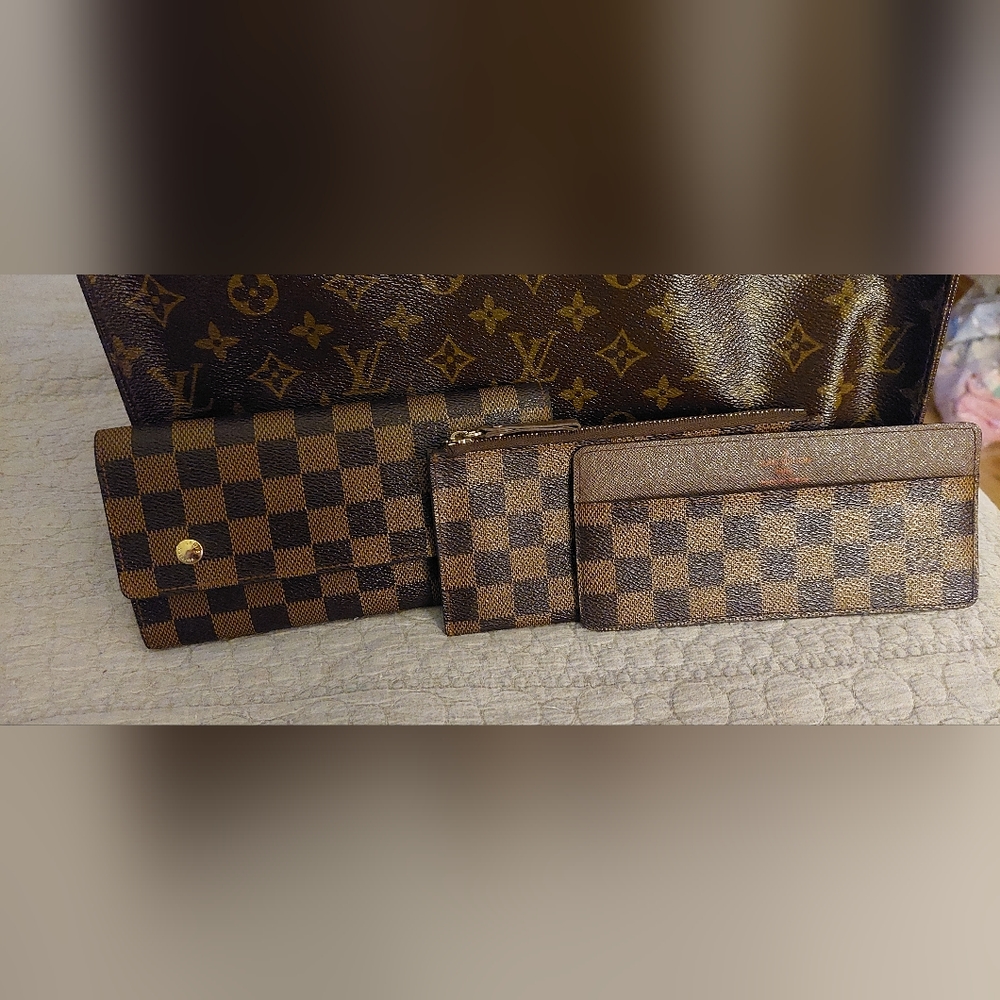 LOUIS VUITTON *Vintage Portefeuille Ron Modular long wallet M10098 Damier canvas